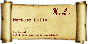 Markusz Lilla névjegykártya